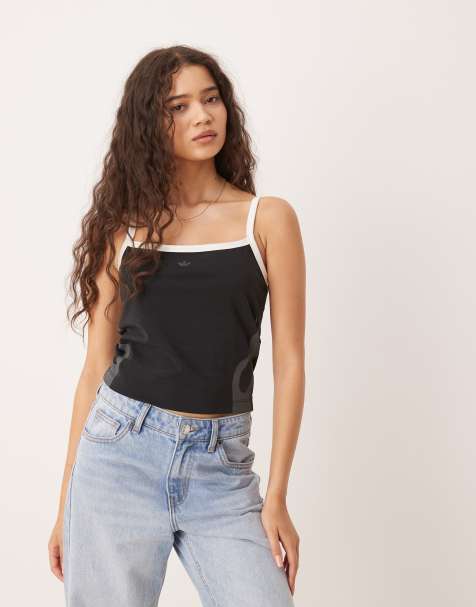 adidas Originals Flames tank top in black / off white - view 1