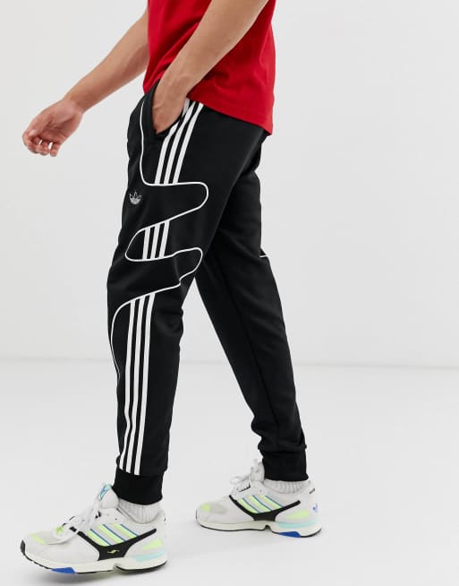 adidas Originals flamestrike sweatpants with floating 3 stripes in