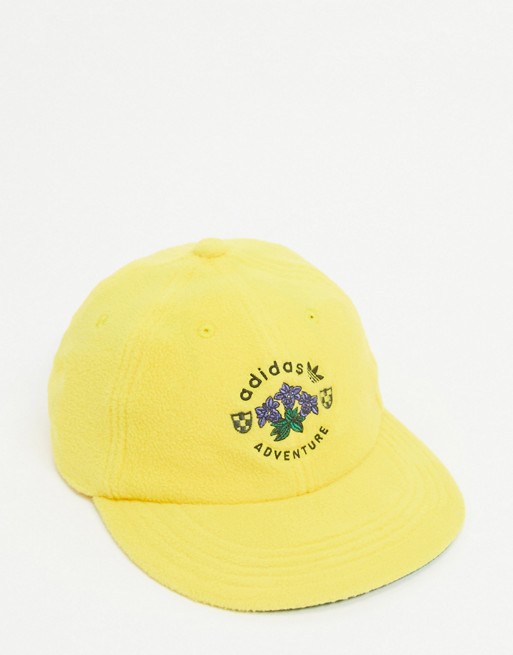 adidas Originals fleece adventure cap in yellow
