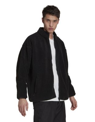 adidas Originals fleece jacket in black - ASOS Price Checker