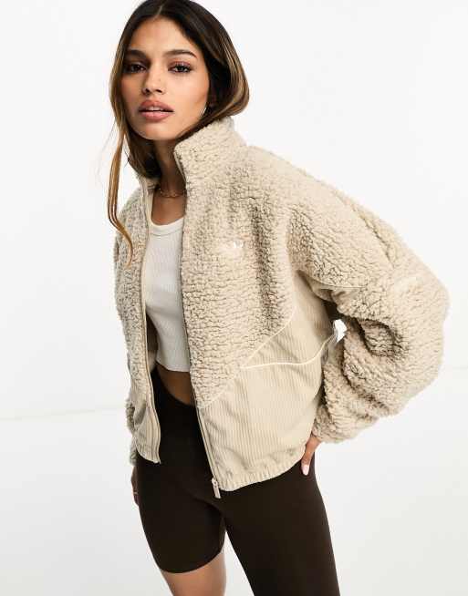 adidas Originals fleece jacket in wonder beige | ASOS