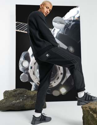 black adidas fleece joggers