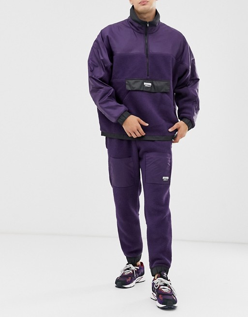 adidas Originals Fleece joggers in purple