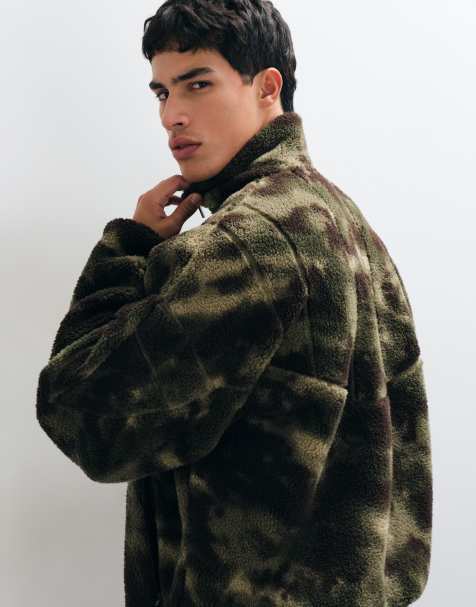 adidas Originals fleece track top in camo - view 1