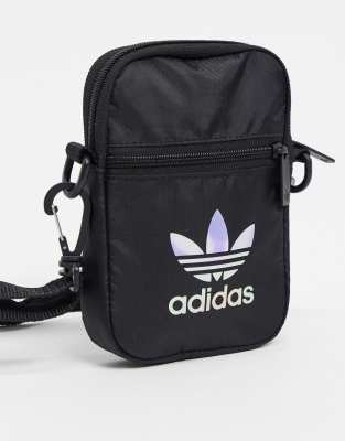 adidas originals flight bag with trefoil logo in black