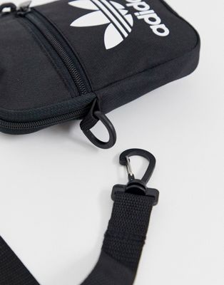 adidas originals flight bag with trefoil logo in black
