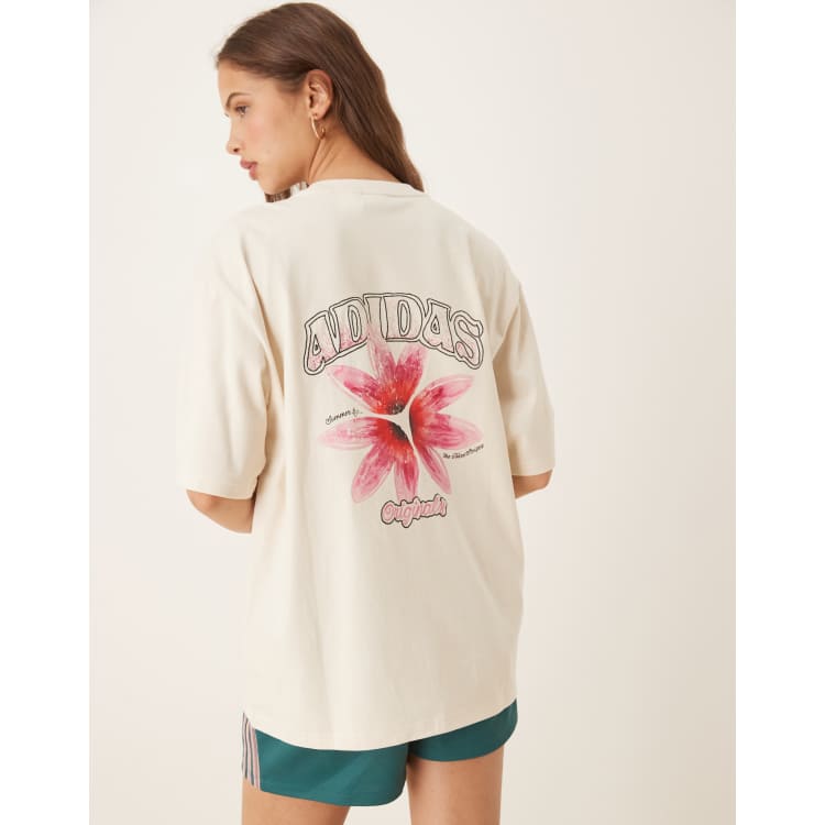 【関税込】adidas アディダス Originals Flower Graphic T-Shirt Pink adidas Originals Flower Graphic T-Shirt - JD Sports Global