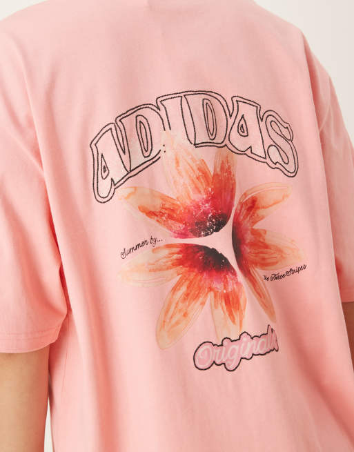 adidas Originals floral graphic t-shirt in pink | ASOS