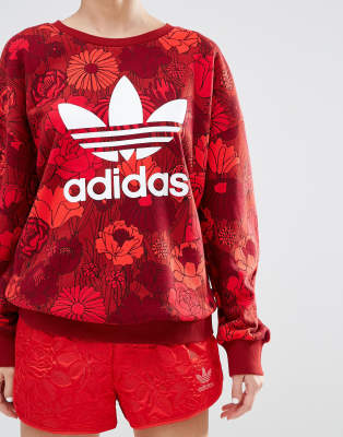 flower adidas sweatshirt