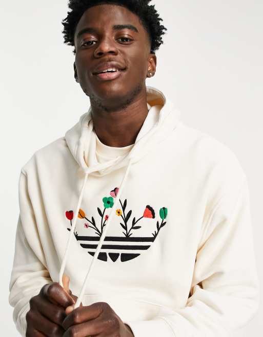 Adidas white best sale trefoil sweatshirt