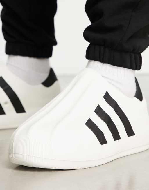 Adidas originals unisex superstar white & store black trainers