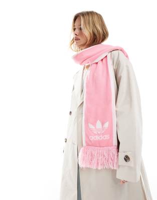 adidas Originals football scarf in bliss pink