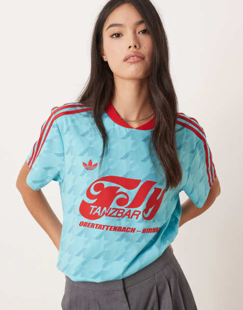 adidas Originals football shirt in blue - view 1