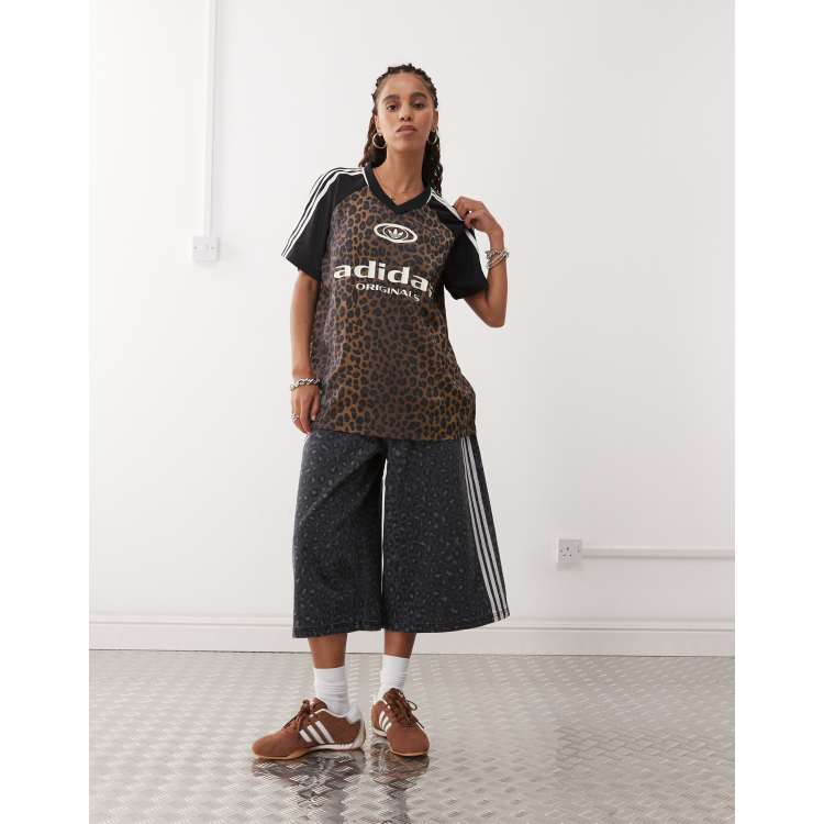 adidas Originals football shirt in leopard print MULTI ASOS