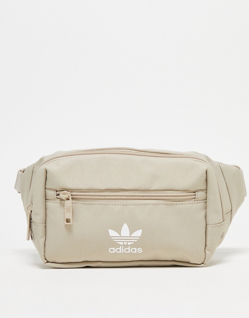 Adidas Originals For All Waist Pack In Beige And White-neutral