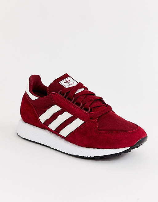 produce Twinkle Amazing adidas Originals – Forest Grove – Sneaker in Bordeaux und Weiß | ASOS