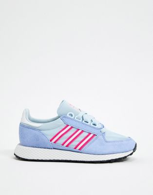 adidas blue forest grove trainers