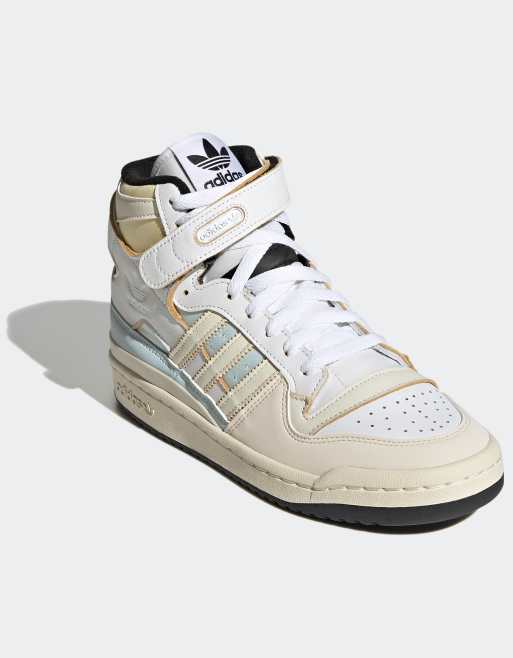 Adidas Forum Mid Adidas Montante Rose Et Blanche Adidas Originals