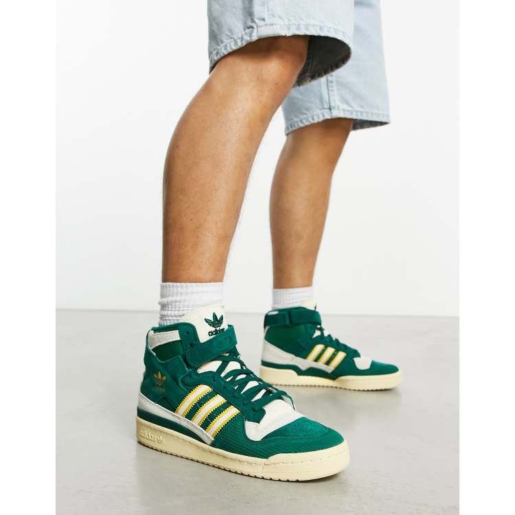 entanglement Afsnit Hav adidas Originals Forum 84 Hi sneakers in green and white | ASOS