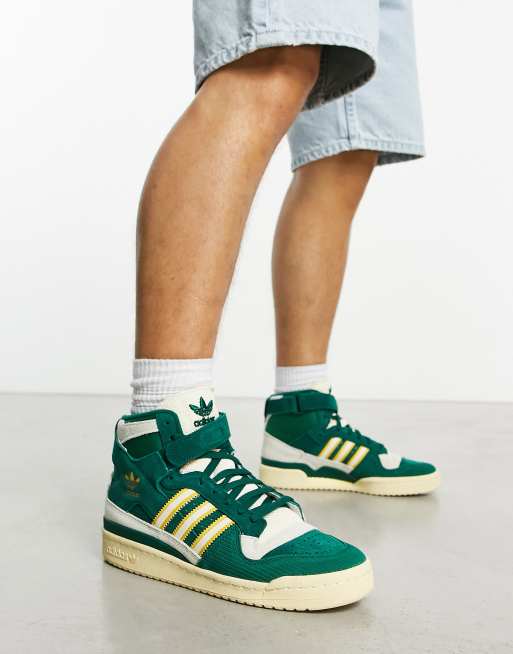 adidas Originals Forum 84 Hi sneakers in green and white |