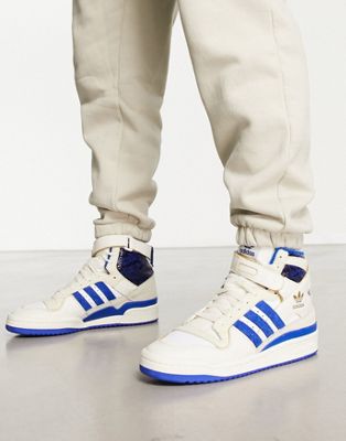adidas Originals Forum 84 Hi trainers in white and blue