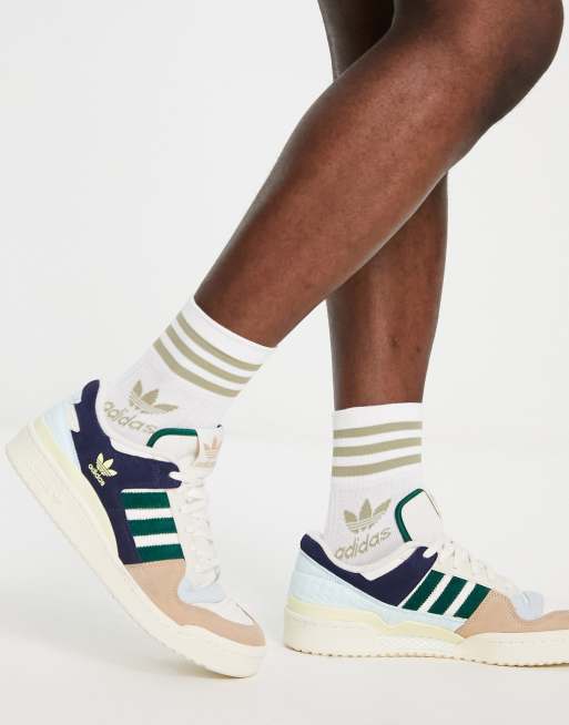 adidas Originals Forum 84 Lo sneakers in navy and sand