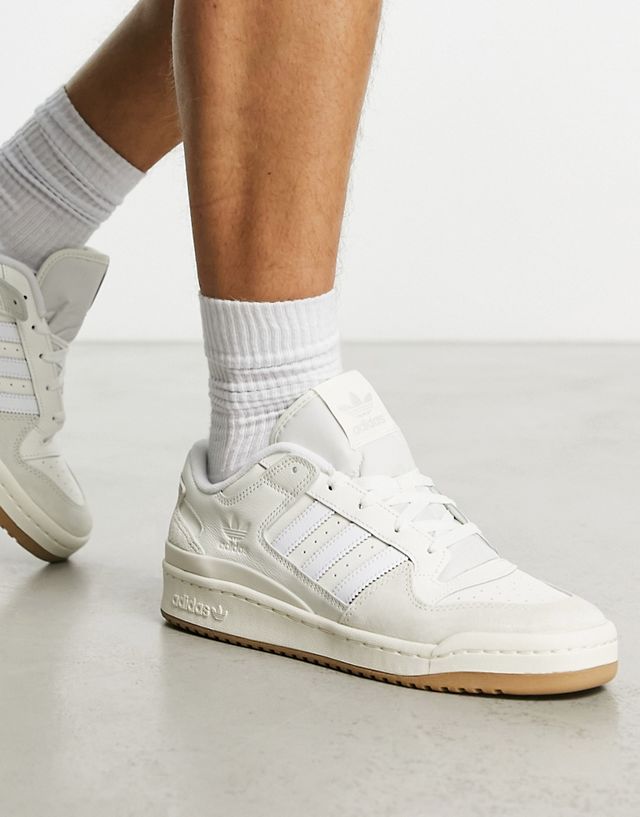adidas Originals Forum 84 Low gum sole sneakers in triple white