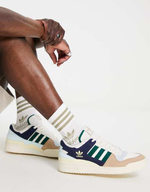 adidas Originals Forum 84 Low sneakers in navy and beige | ASOS