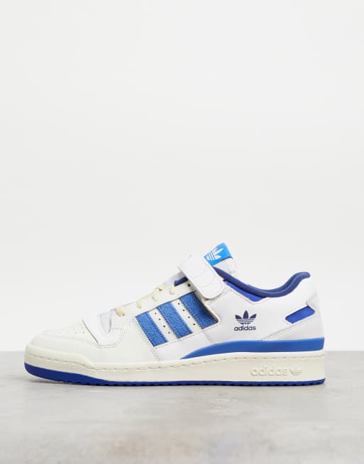 ozono Disparo televisor adidas Originals Forum 84 Low sneakers in white and blue | ASOS