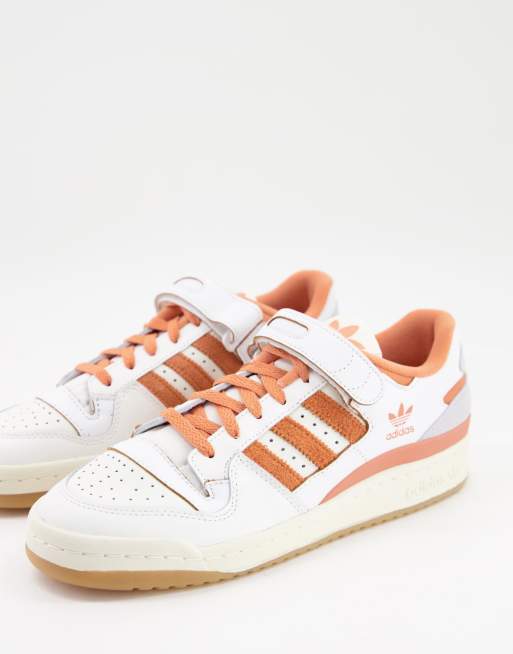 adidas Originals Forum 84 Low trainers in white and orange | ASOS