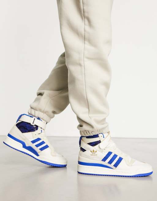 Adidas alte on sale bianche e blu