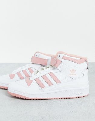 adidas Originals - Forum - Baskets mi-hautes - Blanc et rose