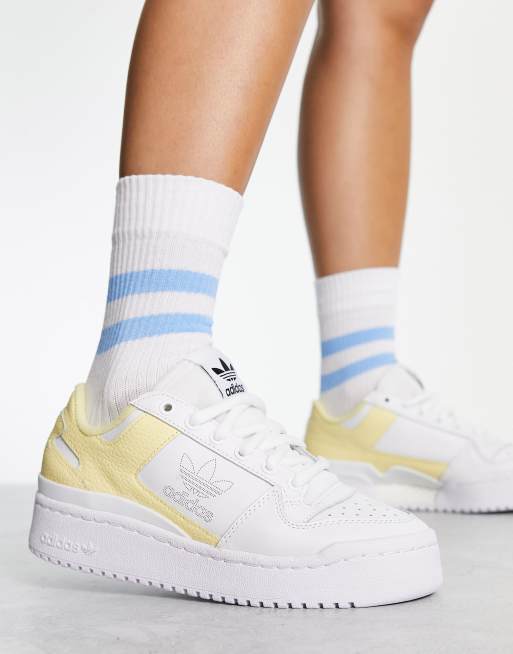 adidas Originals – Forum Bold – Sneaker in Weiß mit Details in Blassgelb