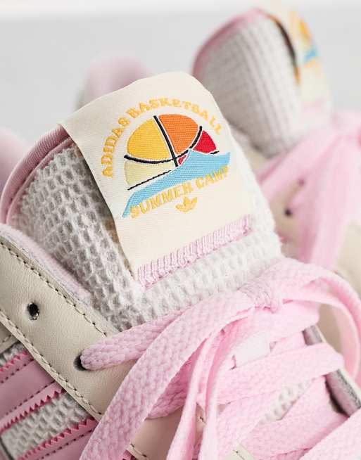 adidas Originals Forum Bold Sneakers met strepen in creme en roze