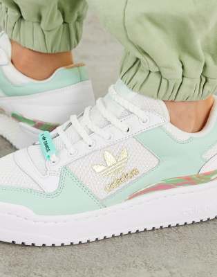 adidas originals forum bold white and green