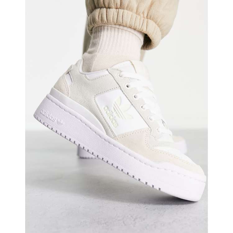 adidas Originals Forum bold trainers in white with neutral tones | ASOS