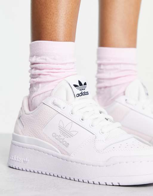 adidas Originals Forum Bold trainers in white with pale lilac