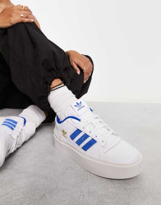 blue adidas high top sneakers