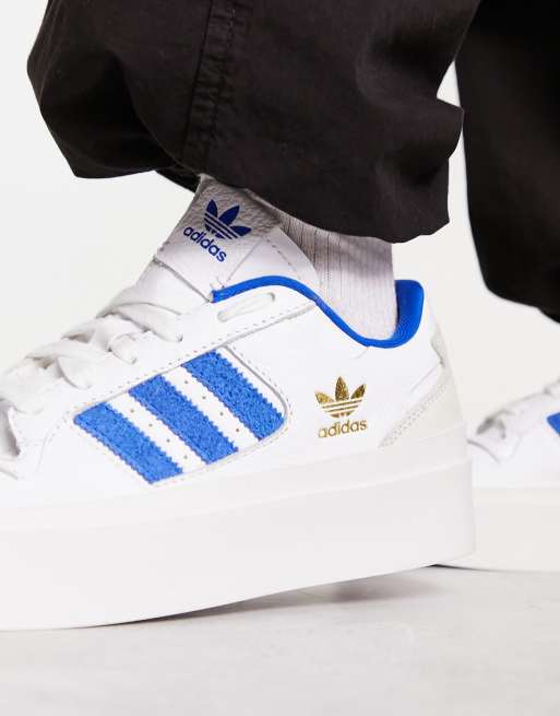 Adidas Originals Superstar Bonega Platform Sneakers in Black and White