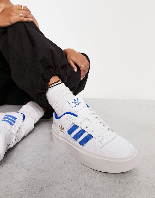 adidas Originals Forum Bonega sneakers in white and blue