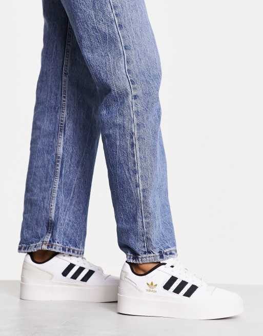 adidas Originals Forum Bonega trainers in white and black | ASOS