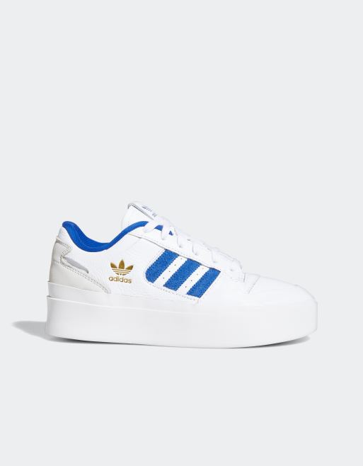 adidas Originals Forum Bonega trainers in white and blue | ASOS