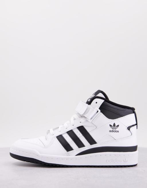 adidas Originals Forum Halfhoge sneakers in wit en zwart