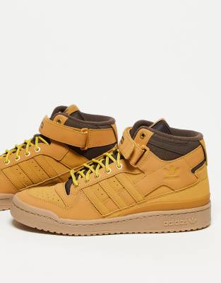 adidas Originals Forum Hi Sneakers in drievoudig beige ASOS