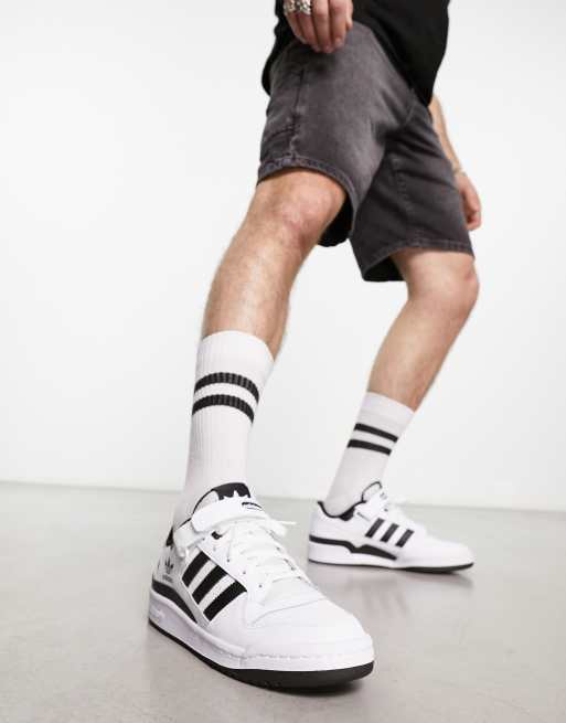 adidas Originals – Forum Low – Biało-czarne buty sportowe