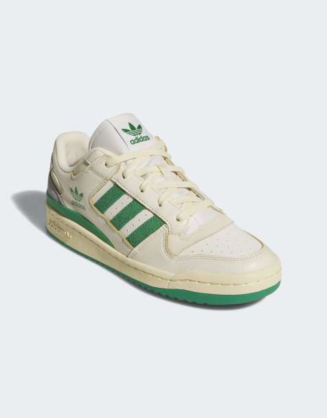 adidas Originals – Forum Low CL – Schuhe in Cremeweiß und Grün - view 1