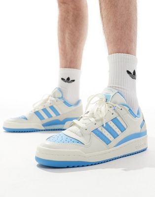 adidas Originals Forum Low CL trainers in ivory and blue