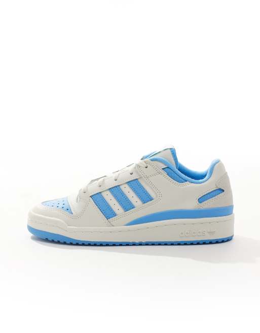 adidas Originals Forum Low CL trainers in ivory and blue