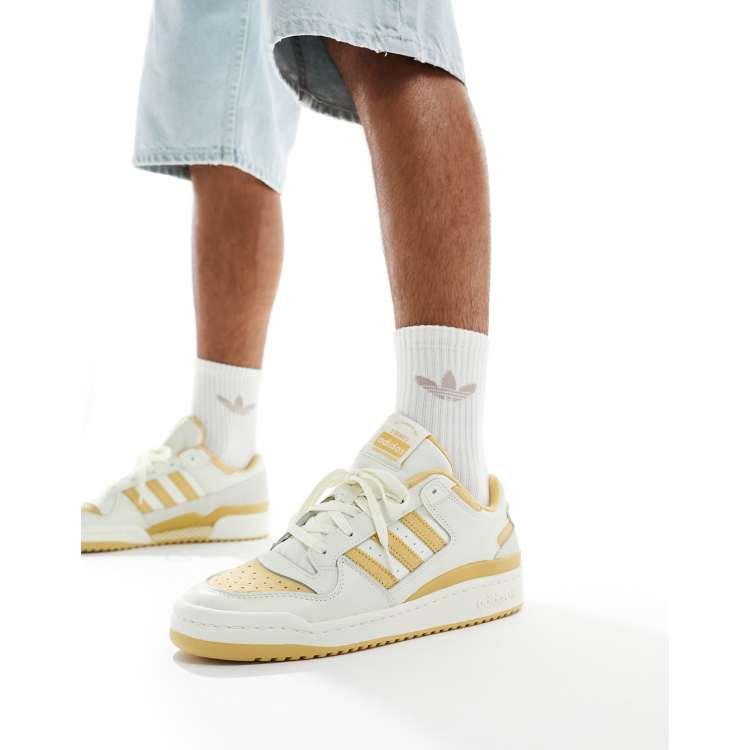 adidas Originals Forum Low CL trainers in ivory and oat | ASOS