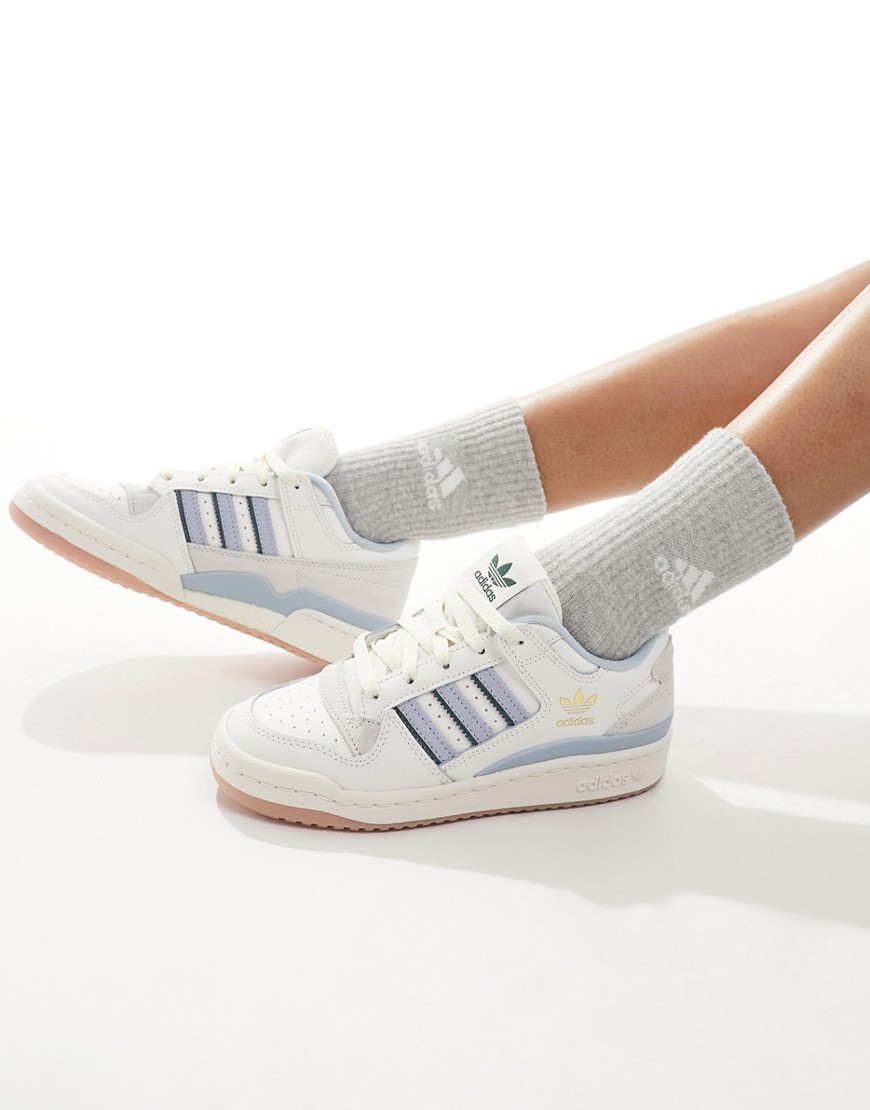 adidas Originals Forum Low CL trainers in white and blue
